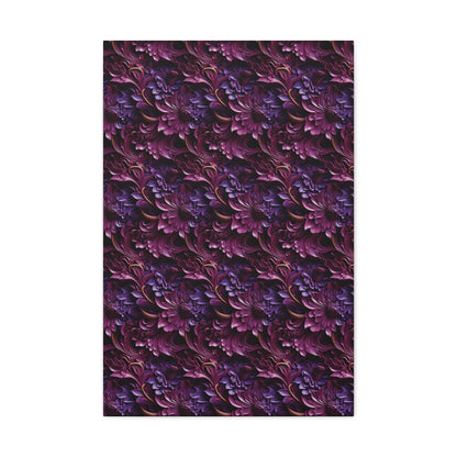 Purple Florals Canvas Gallery Wrap
