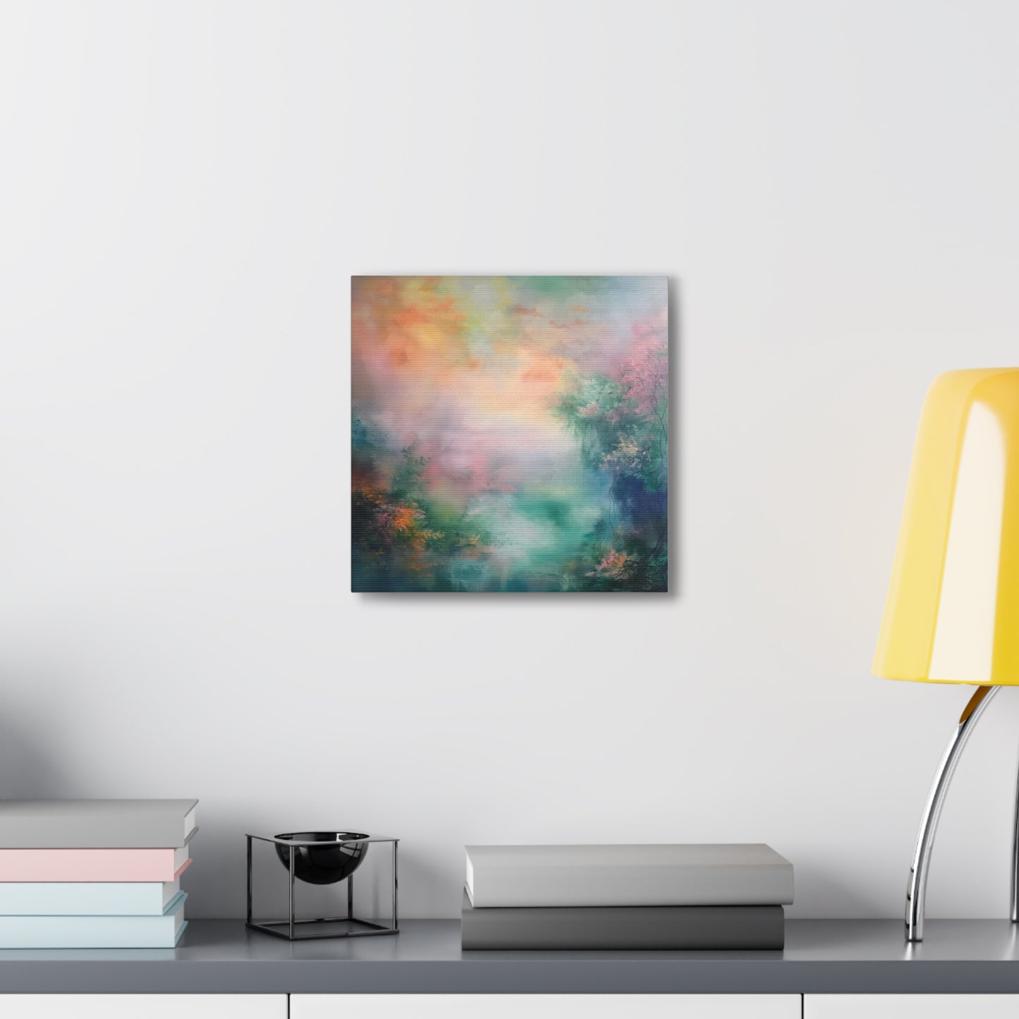 Misty Lake Canvas Gallery Wraps