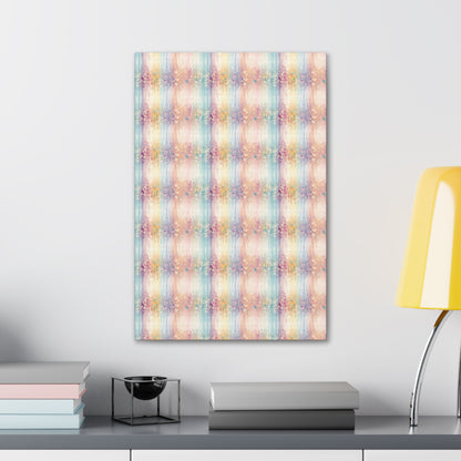 Floral Stripes Canvas Gallery Wrap