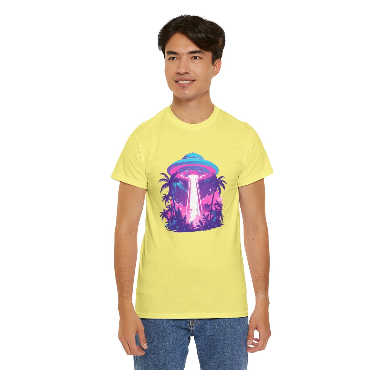 Tropical UFO Unisex Heavy Cotton Tee