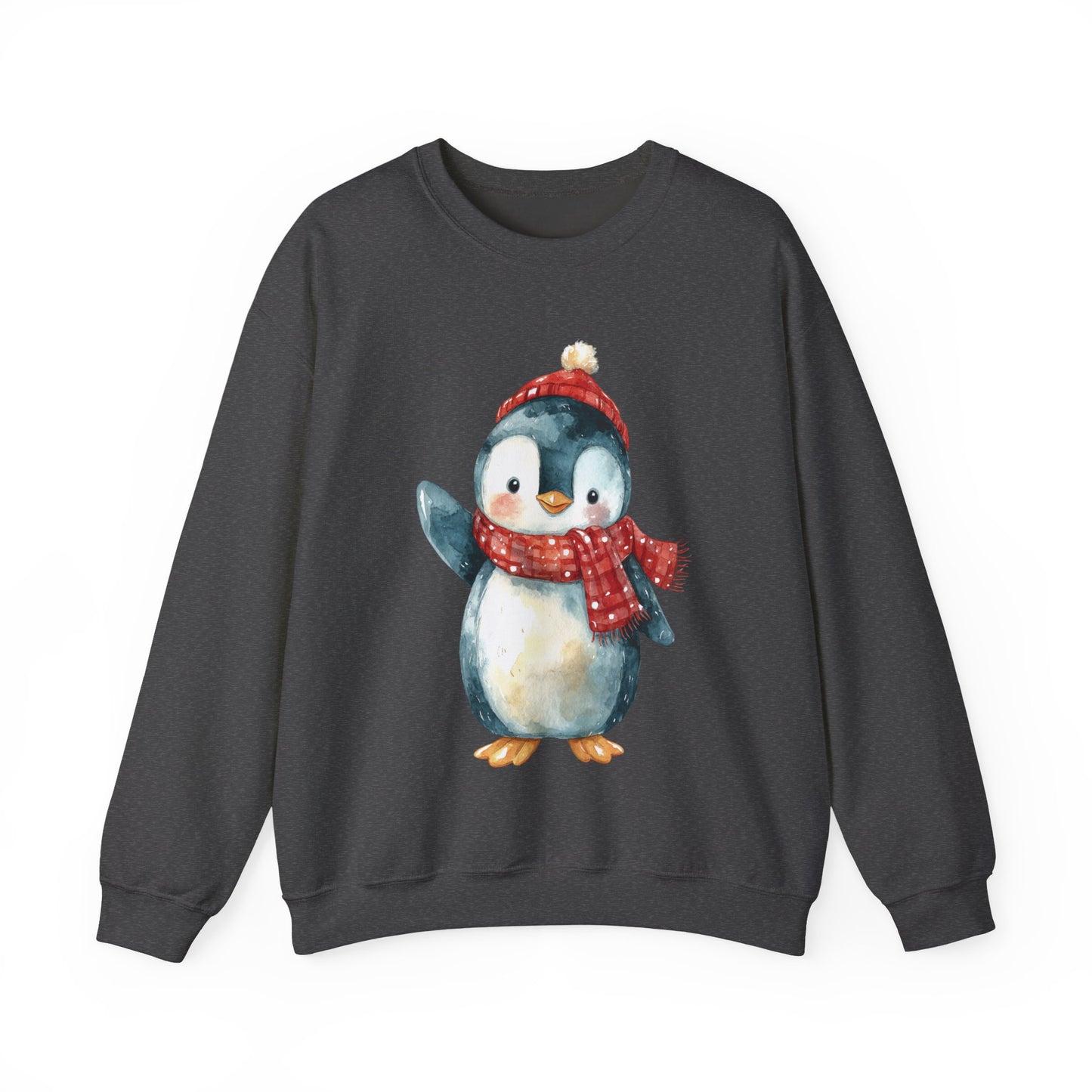 Festive Penguin Unisex Heavy Blend™ Crewneck Sweatshirt