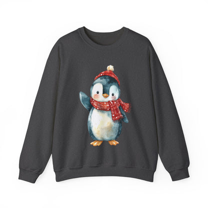Festive Penguin Unisex Heavy Blend™ Crewneck Sweatshirt