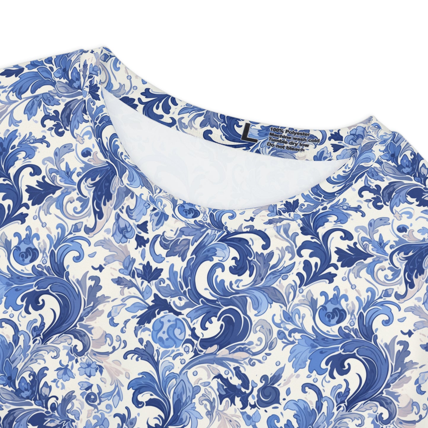 China Blue Women's Short Sleeve Shirt (AOP)