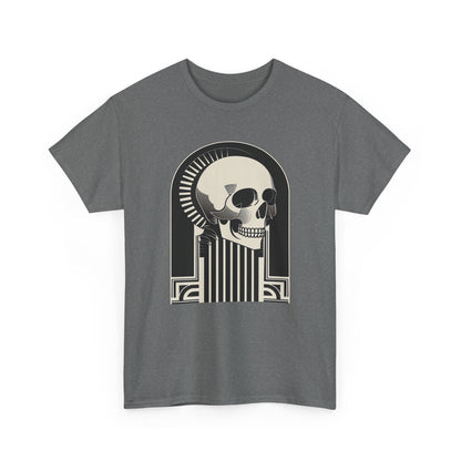 Art Deco Skull Unisex Heavy Cotton Tee