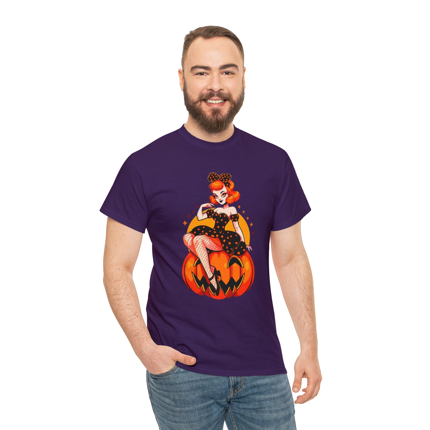 Pumpkin Pinup Unisex Heavy Cotton Tee