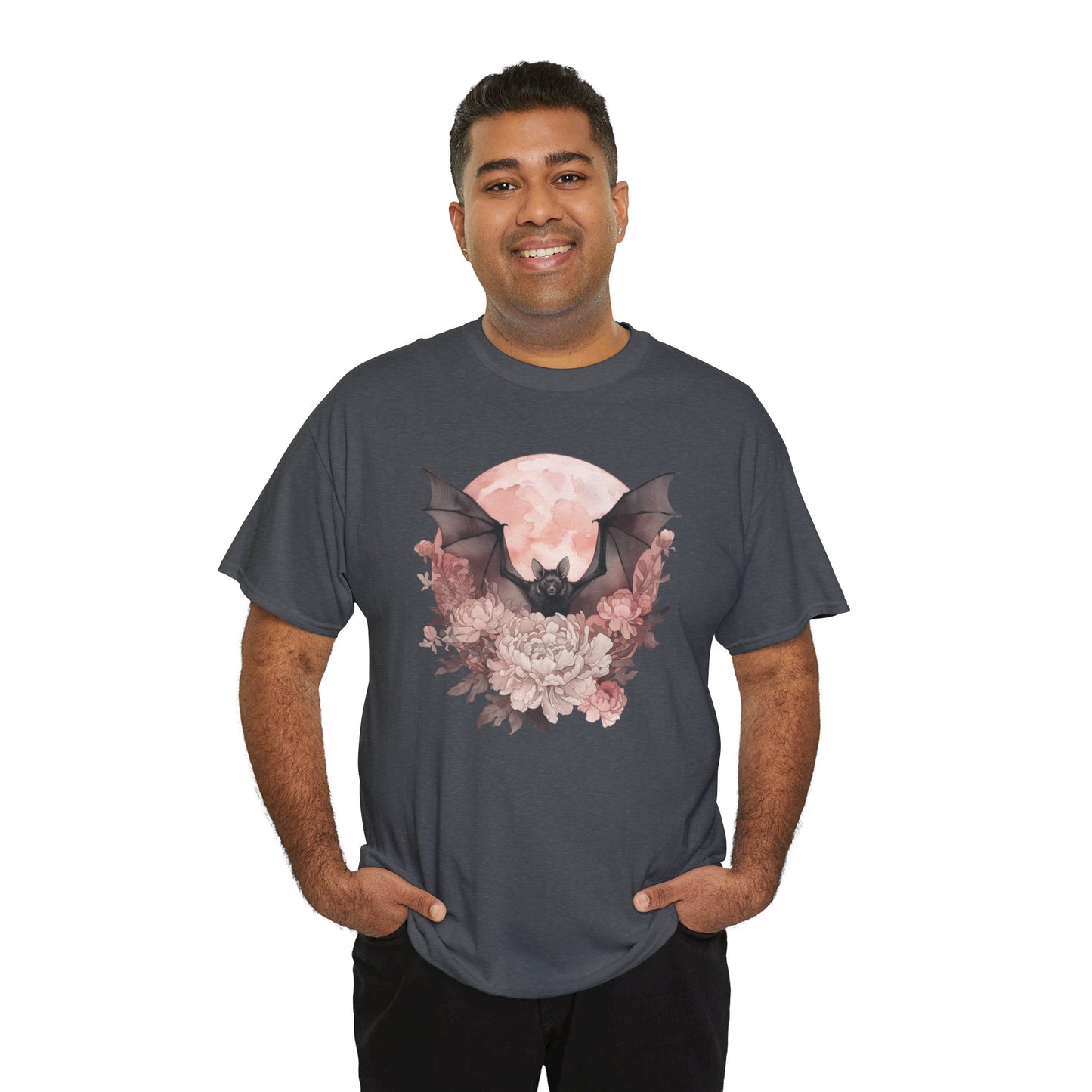 Strawberry Moon Bat Unisex Heavy Cotton Tee