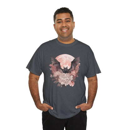 Strawberry Moon Bat Unisex Heavy Cotton Tee