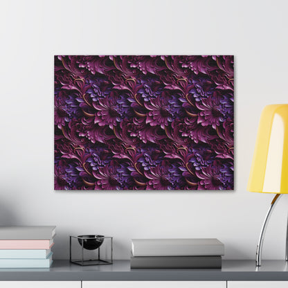 Purple Florals Canvas Gallery Wrap