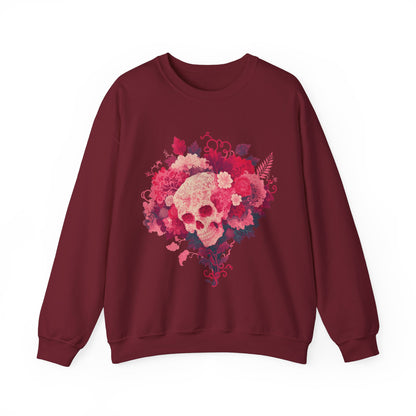 Skull Bouquet Unisex Heavy Blend™ Crewneck Sweatshirt