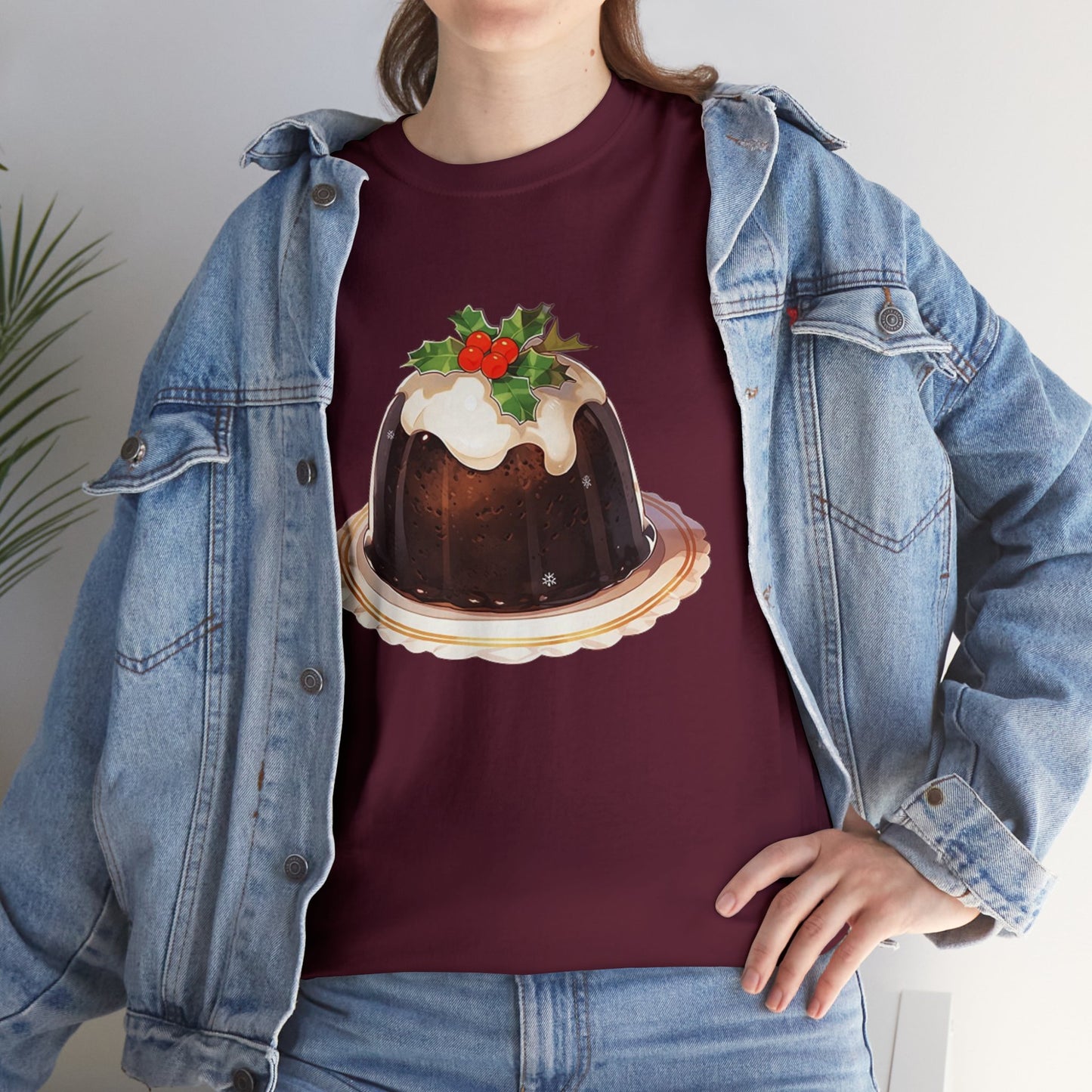 Christmas Pudding Unisex Heavy Cotton Tee