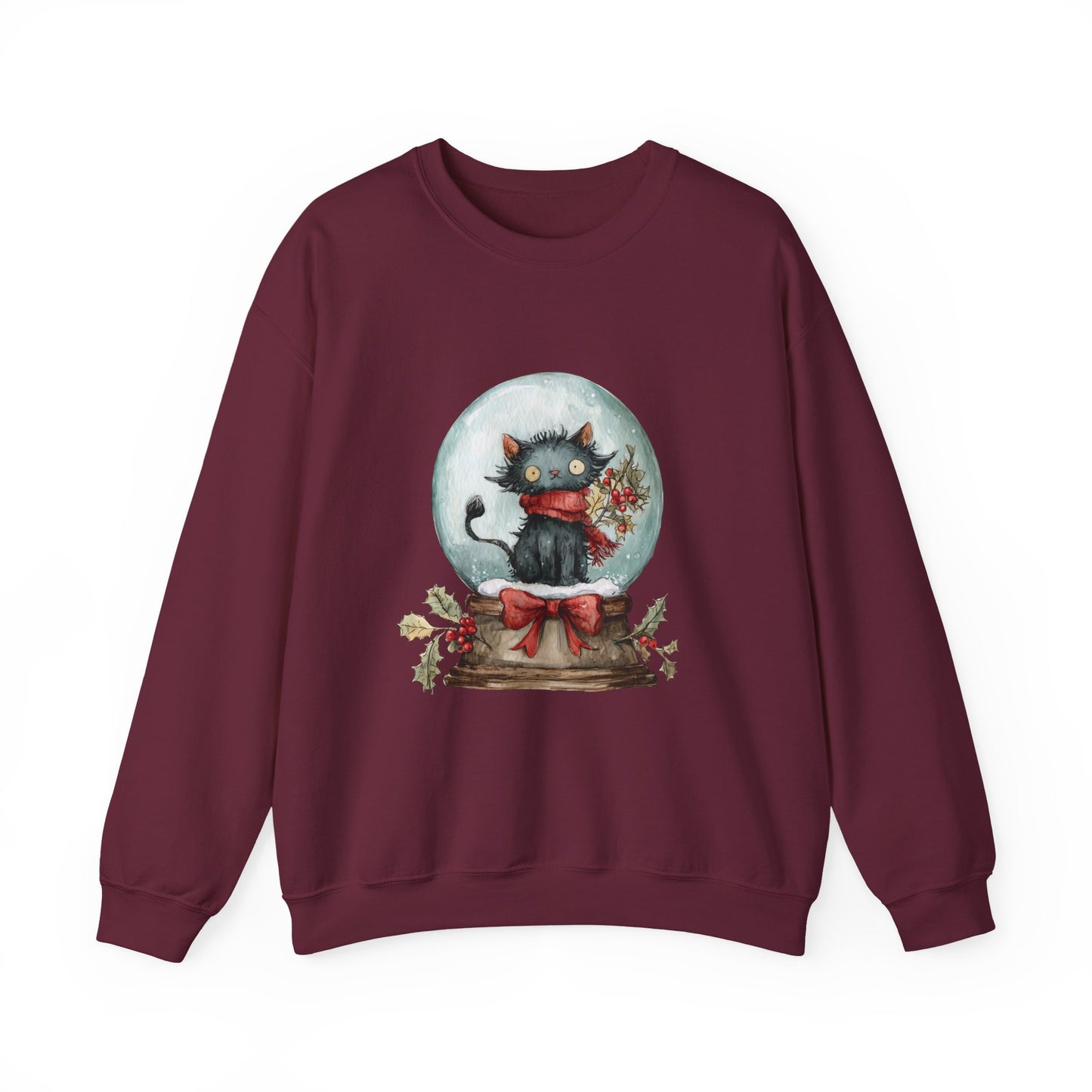 Snowglobe Cat Unisex Heavy Blend™ Crewneck Sweatshirt