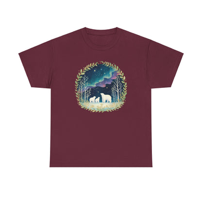 Aurora Polar Bears Unisex Heavy Cotton Tee