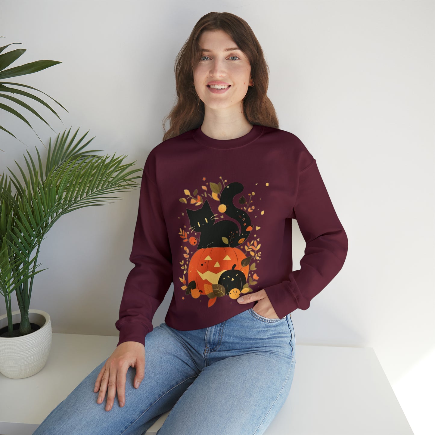 Spooky Kitty Unisex Heavy Blend™ Crewneck Sweatshirt