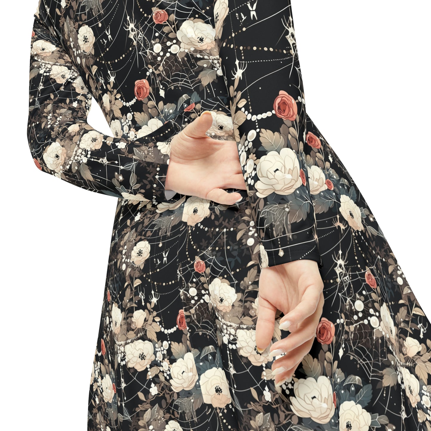 Shimmerweb Women's Long Sleeve Dance Dress (AOP)
