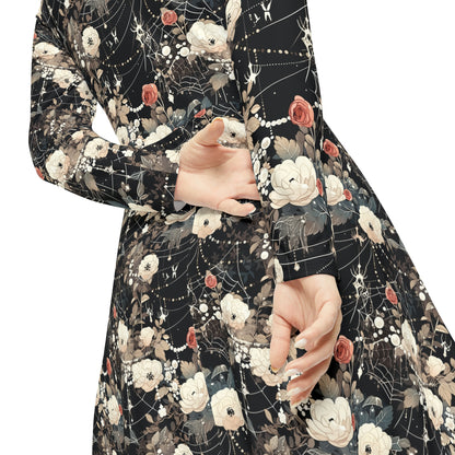 Shimmerweb Women's Long Sleeve Dance Dress (AOP)
