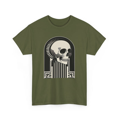 Art Deco Skull Unisex Heavy Cotton Tee