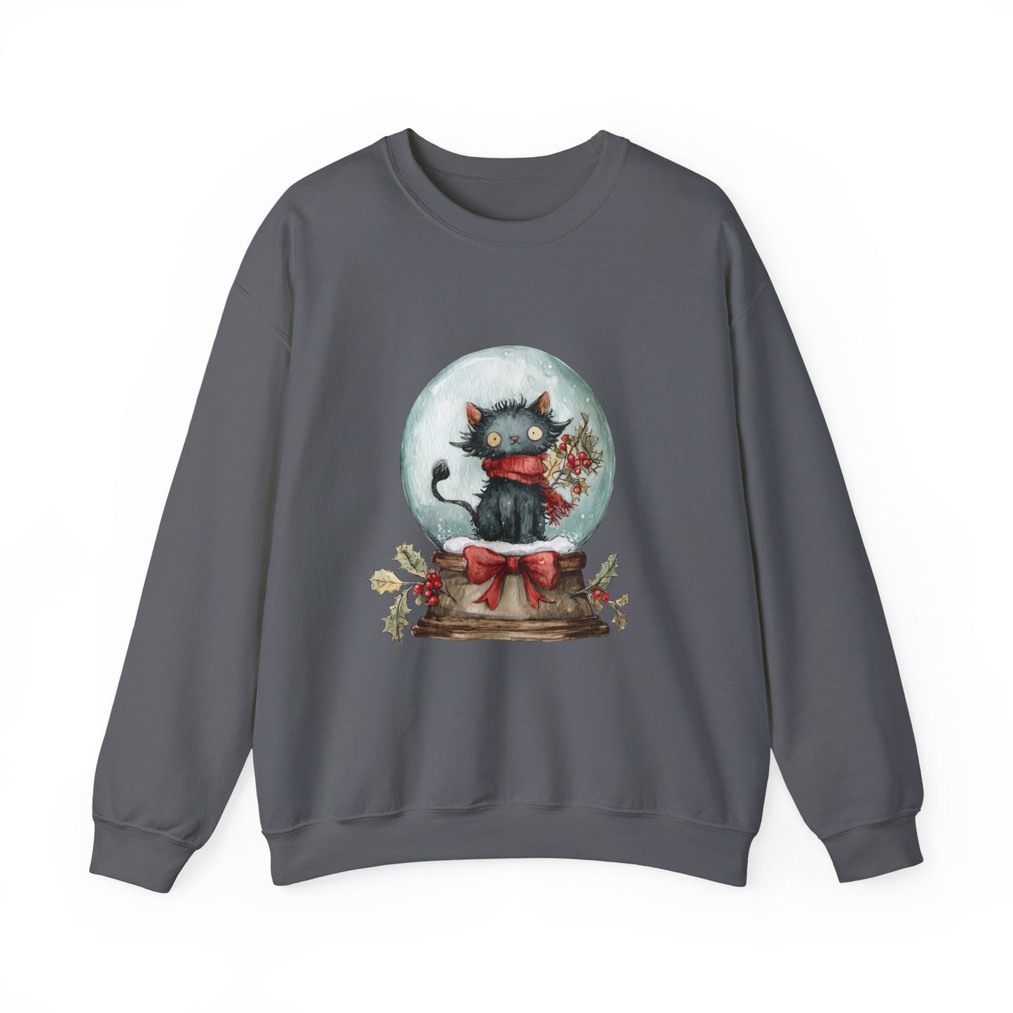 Snowglobe Cat Unisex Heavy Blend™ Crewneck Sweatshirt