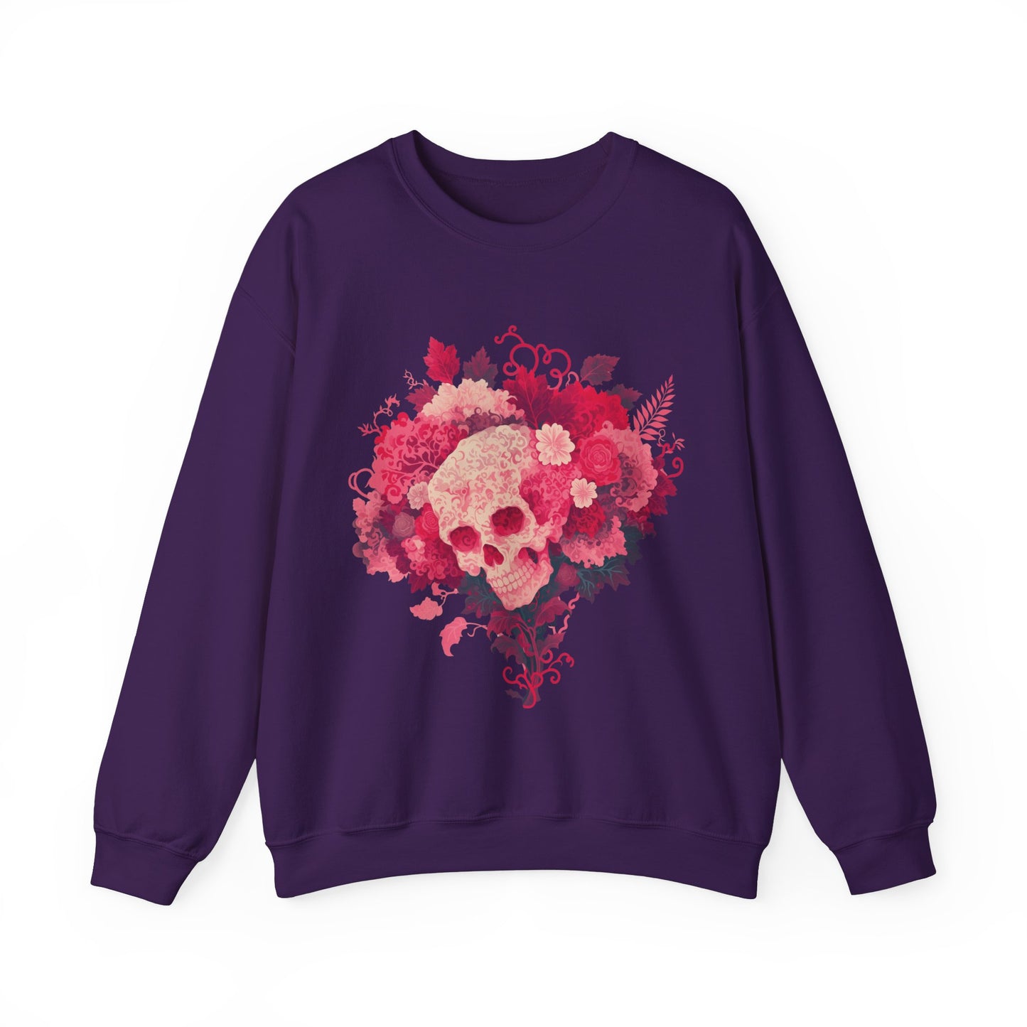 Skull Bouquet Unisex Heavy Blend™ Crewneck Sweatshirt