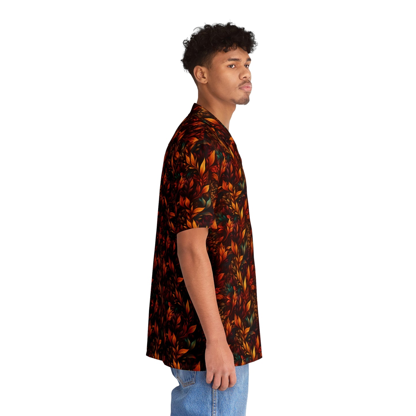 Fall Leaves Men's Hawaiian Shirt (AOP)