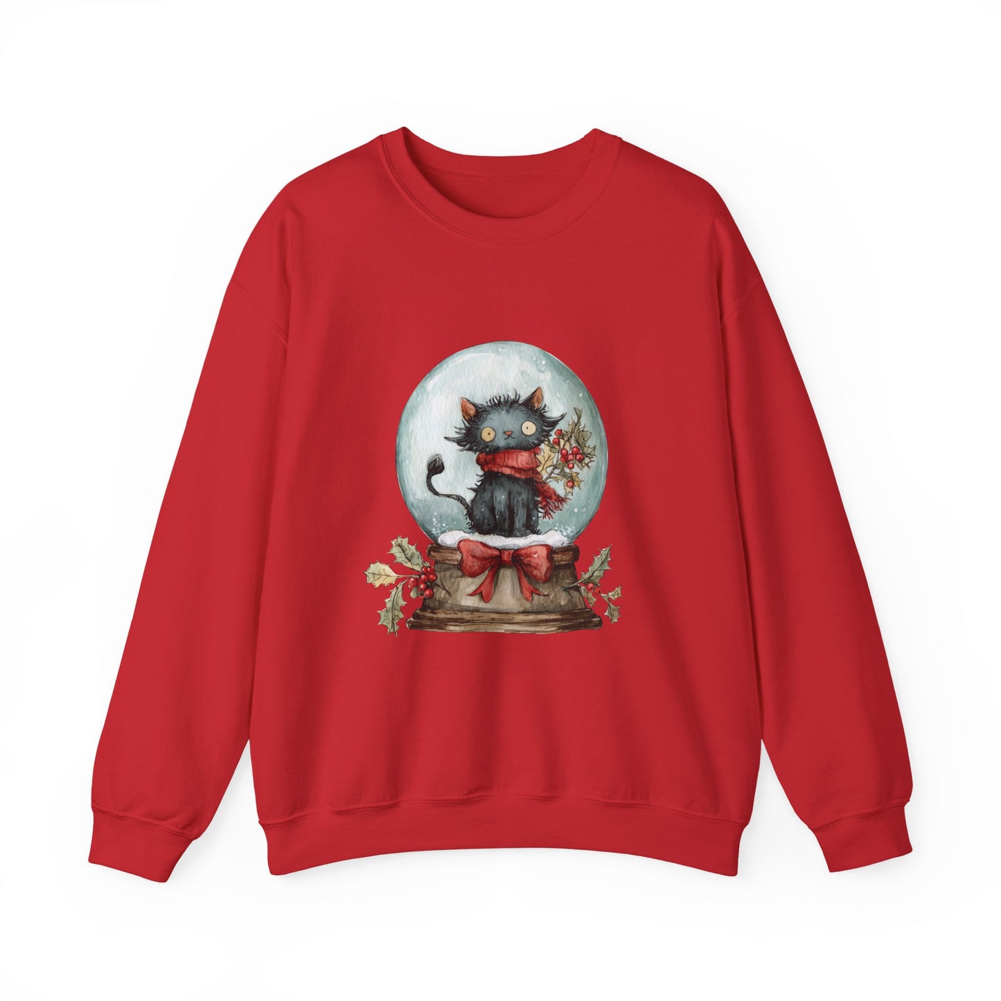 Snowglobe Cat Unisex Heavy Blend™ Crewneck Sweatshirt