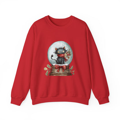 Snowglobe Cat Unisex Heavy Blend™ Crewneck Sweatshirt