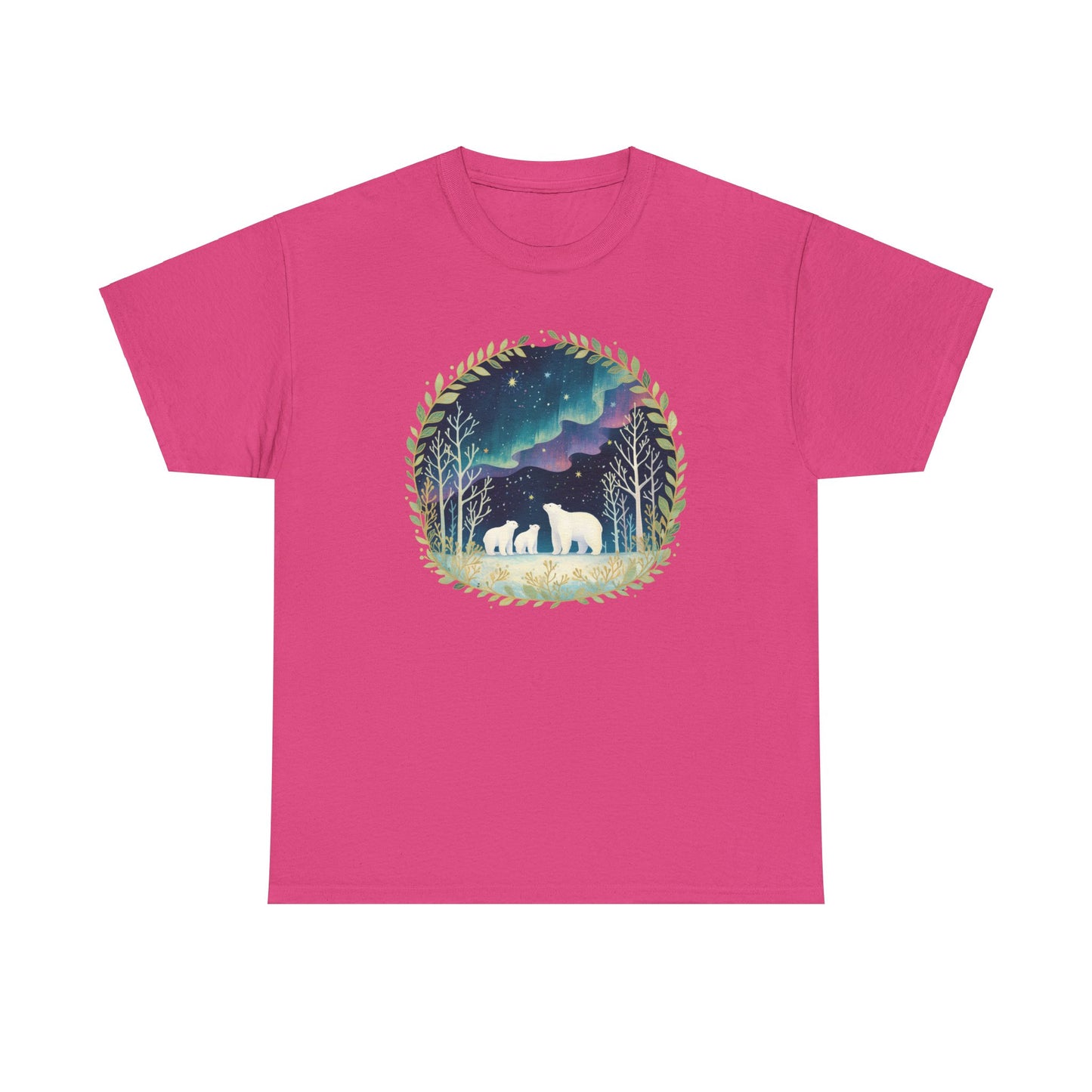 Aurora Polar Bears Unisex Heavy Cotton Tee
