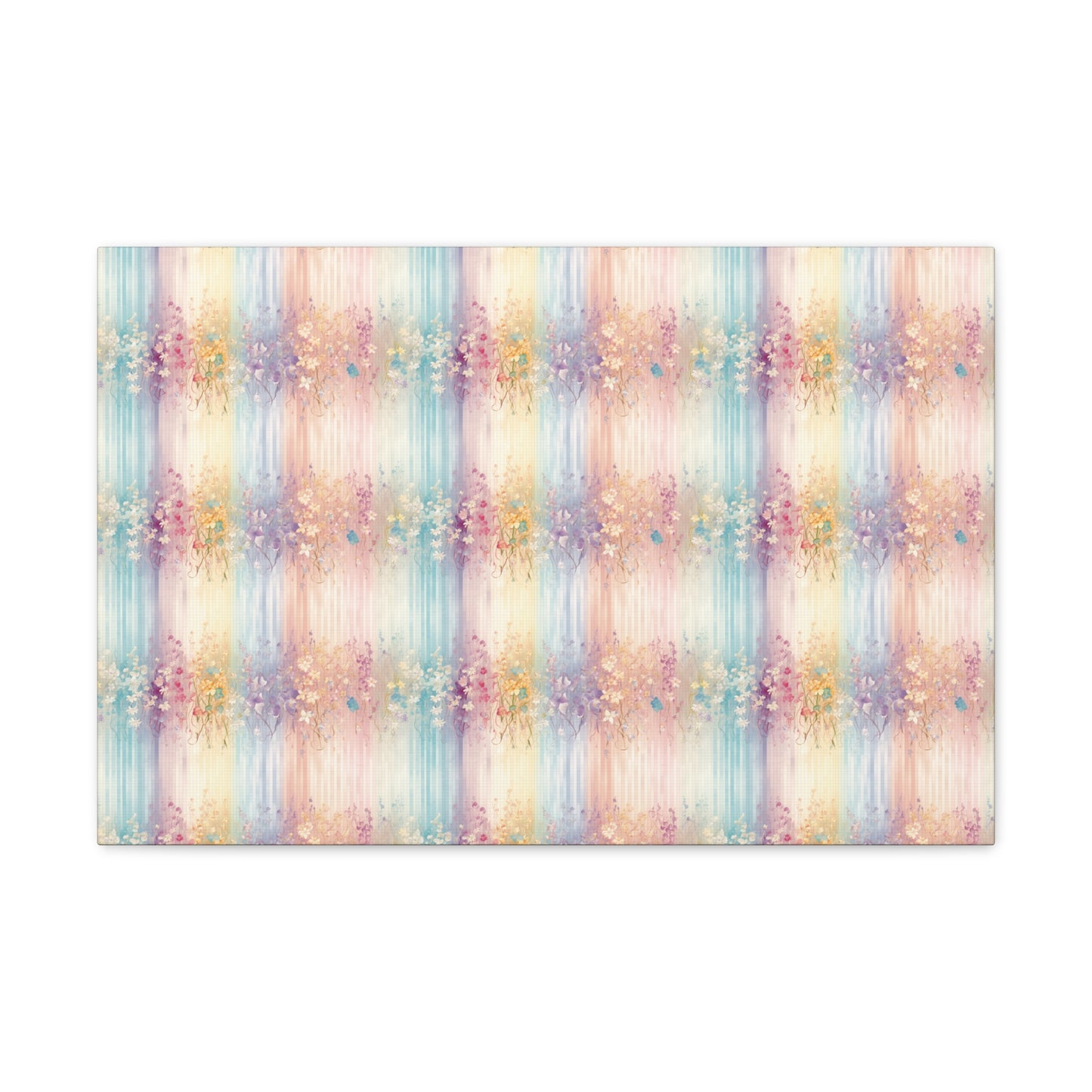 Floral Stripes Canvas Gallery Wrap