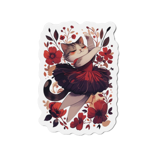 Ballet Cat Die-Cut Magnets