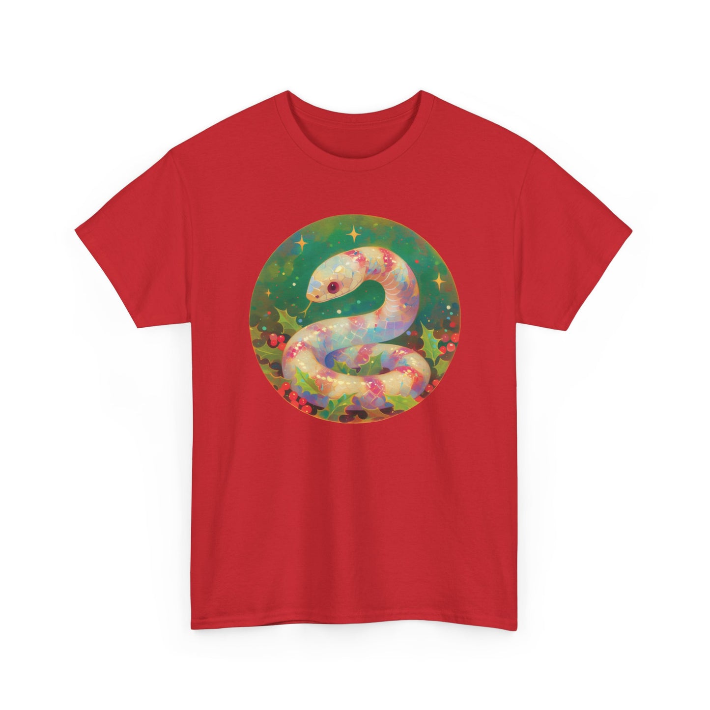 Candy Stripe Snake Unisex Heavy Cotton Tee
