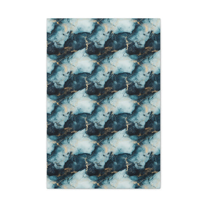 Cool Blue Marble Canvas Gallery Wrap