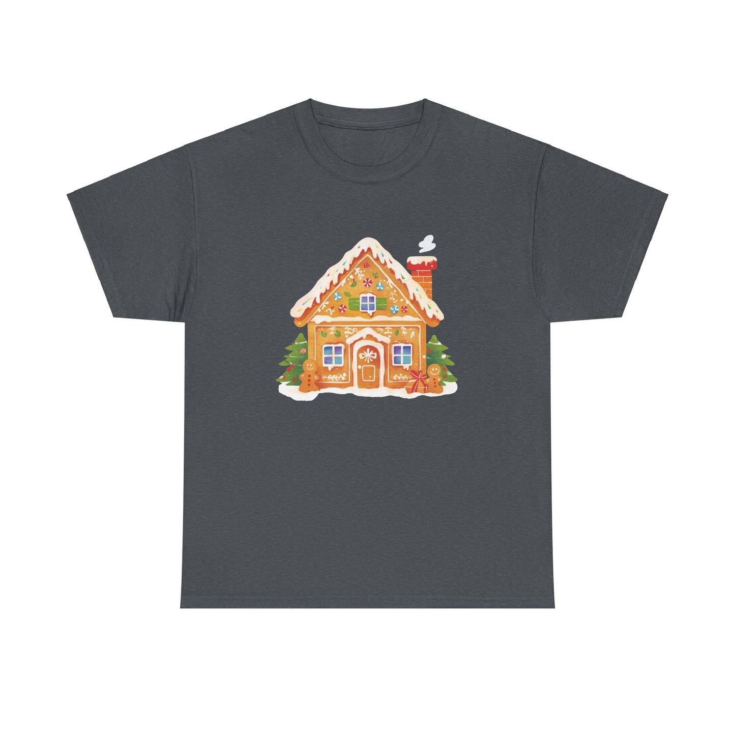 Gingerbread House Unisex Heavy Cotton Tee