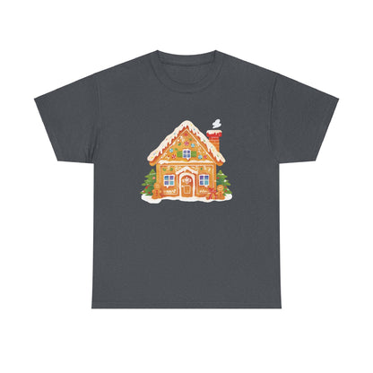 Gingerbread House Unisex Heavy Cotton Tee