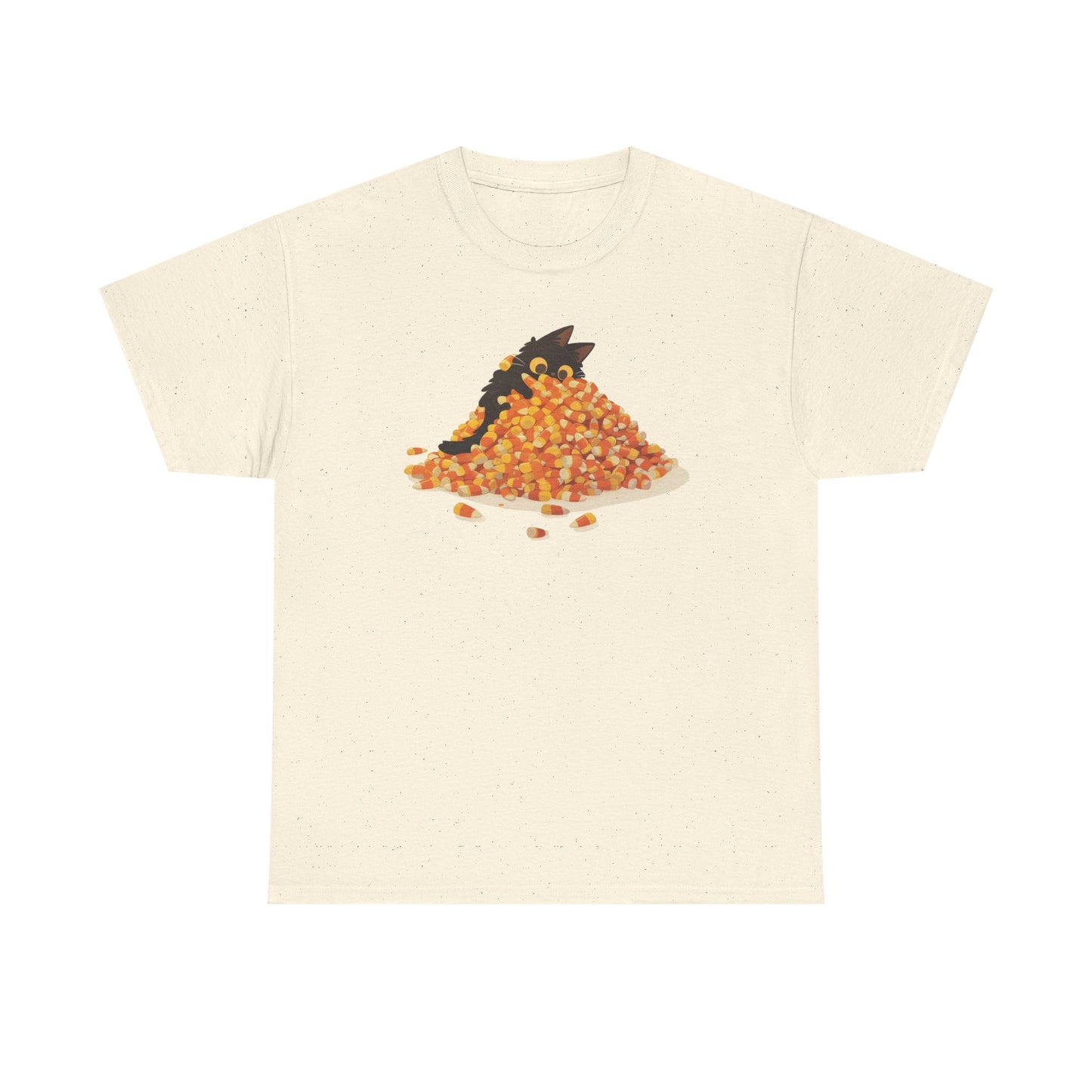 Candy Corn Cat Unisex Heavy Cotton Tee