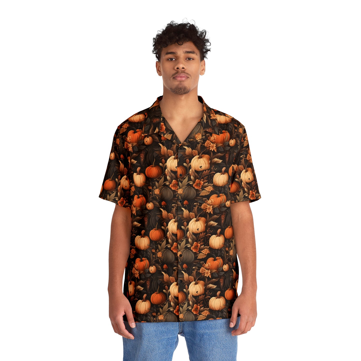 Pumpkin Harvest Men's Hawaiian Shirt (AOP)