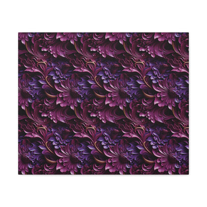 Purple Florals Canvas Gallery Wrap