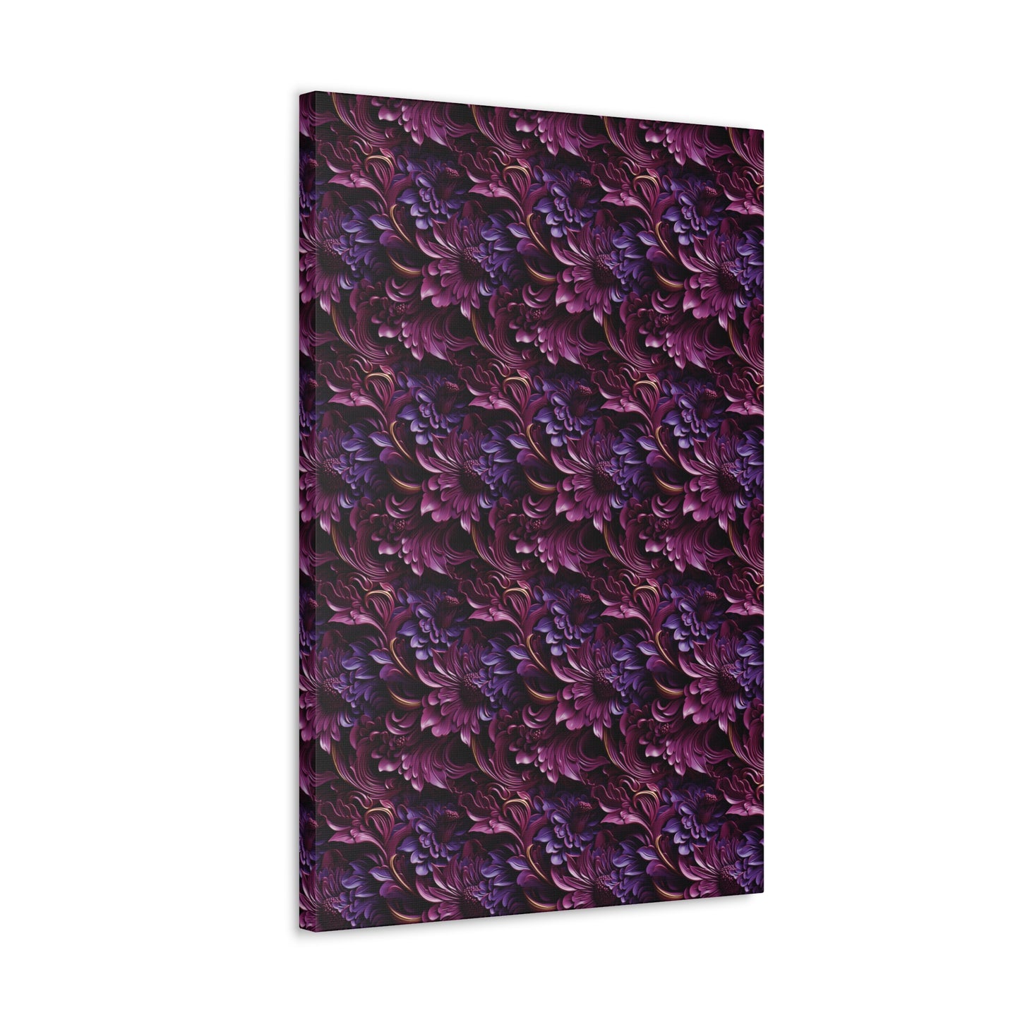 Purple Florals Canvas Gallery Wrap