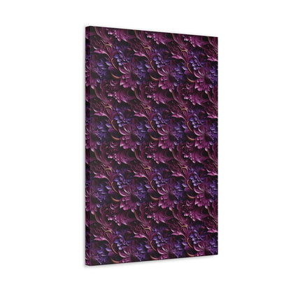 Purple Florals Canvas Gallery Wrap
