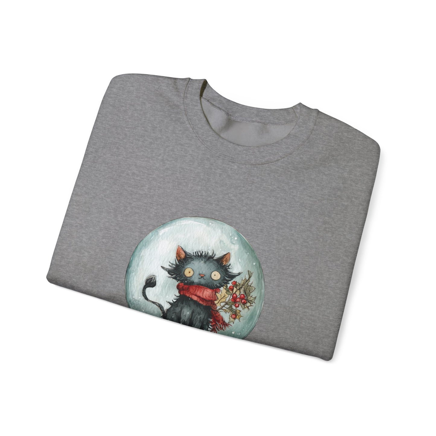 Snowglobe Cat Unisex Heavy Blend™ Crewneck Sweatshirt