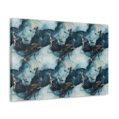 Cool Blue Marble Canvas Gallery Wrap