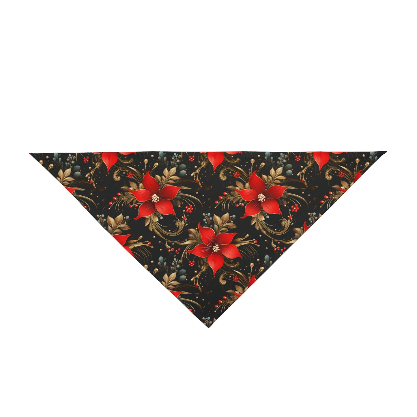 Pretty Poinsettias Pet Bandana