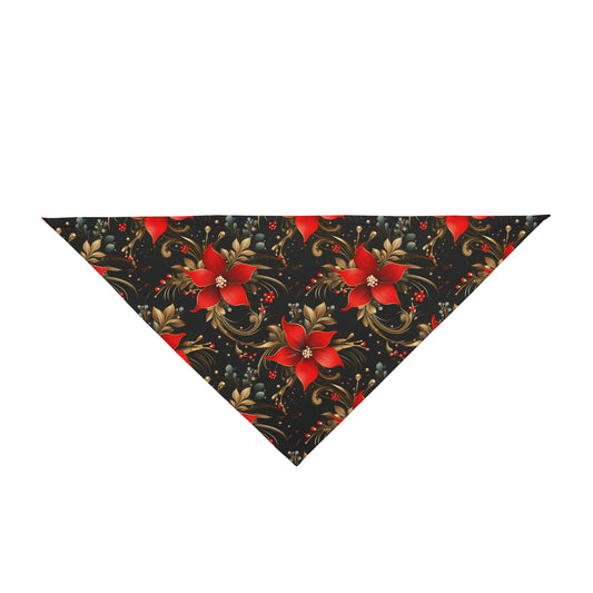 Pretty Poinsettias Pet Bandana