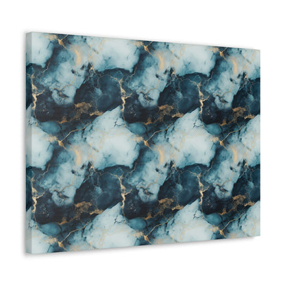 Cool Blue Marble Canvas Gallery Wrap