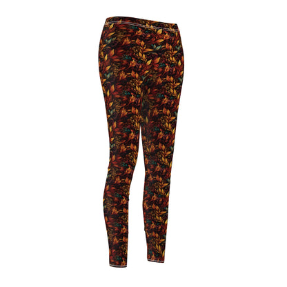 Fall Leaves Women's Cut & Sew Casual Leggings (AOP)