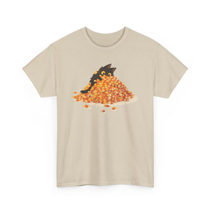 Candy Corn Cat Unisex Heavy Cotton Tee