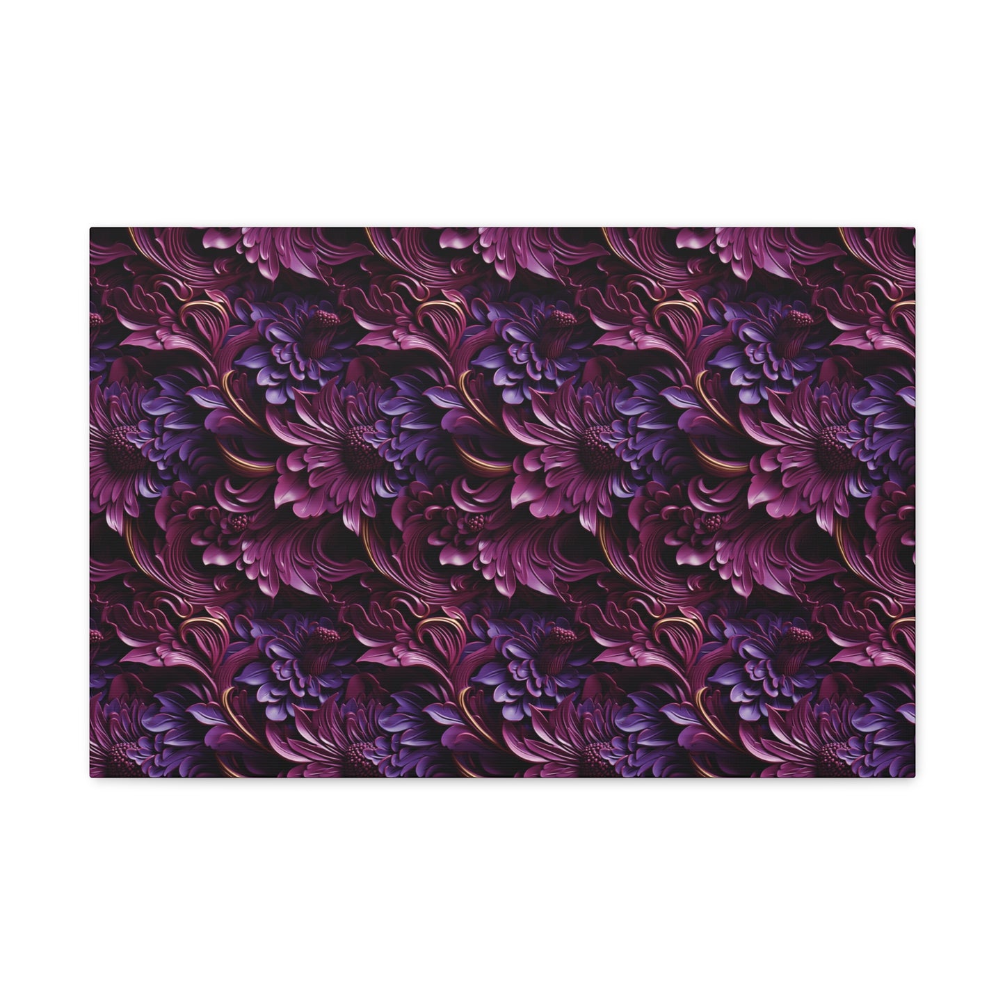 Purple Florals Canvas Gallery Wrap