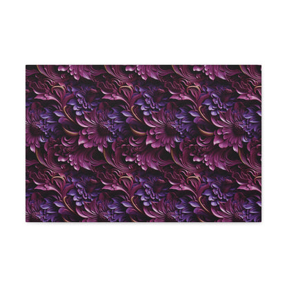 Purple Florals Canvas Gallery Wrap