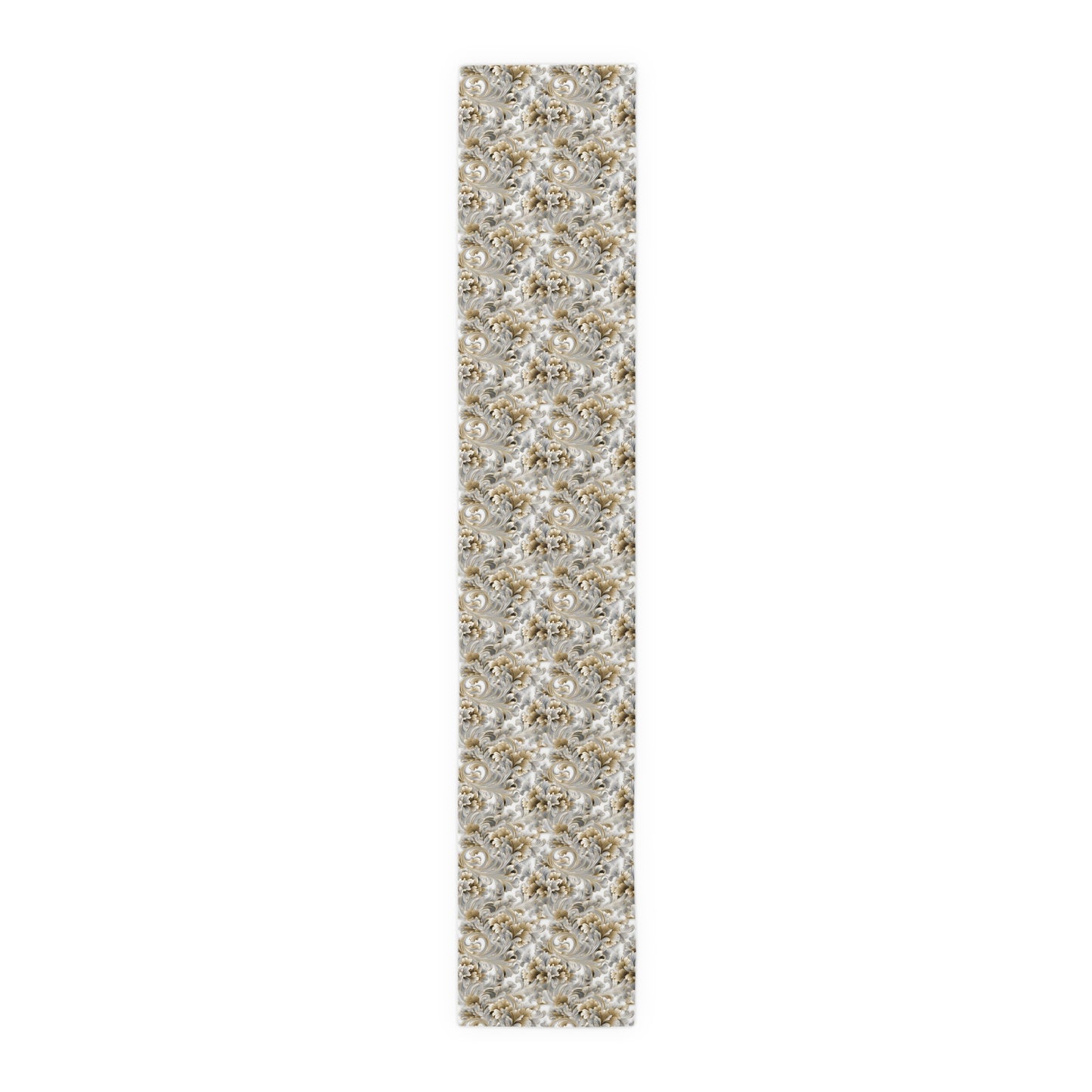 Silver & Gold Filigree Table Runner (Cotton, Poly)