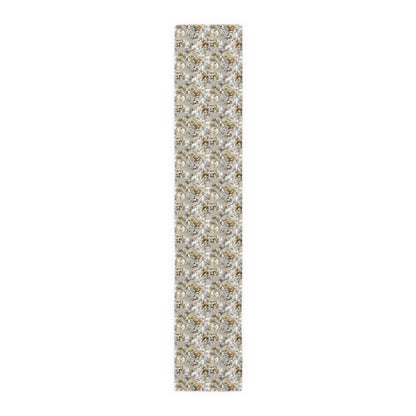 Silver & Gold Filigree Table Runner (Cotton, Poly)
