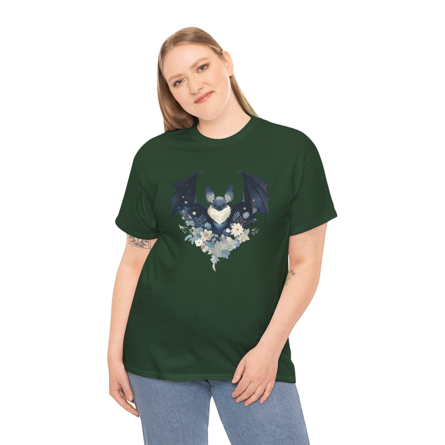 Midnight Bat Unisex Heavy Cotton Tee