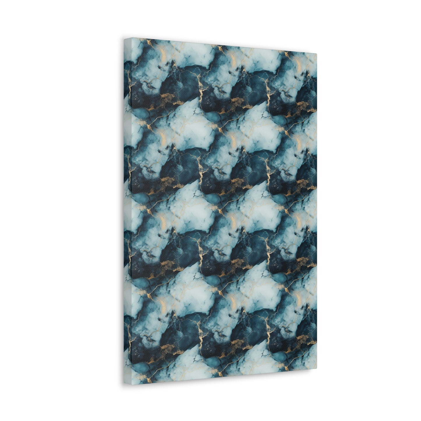 Cool Blue Marble Canvas Gallery Wrap